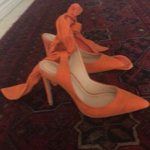 Never worn sexy orange pumps by Zara